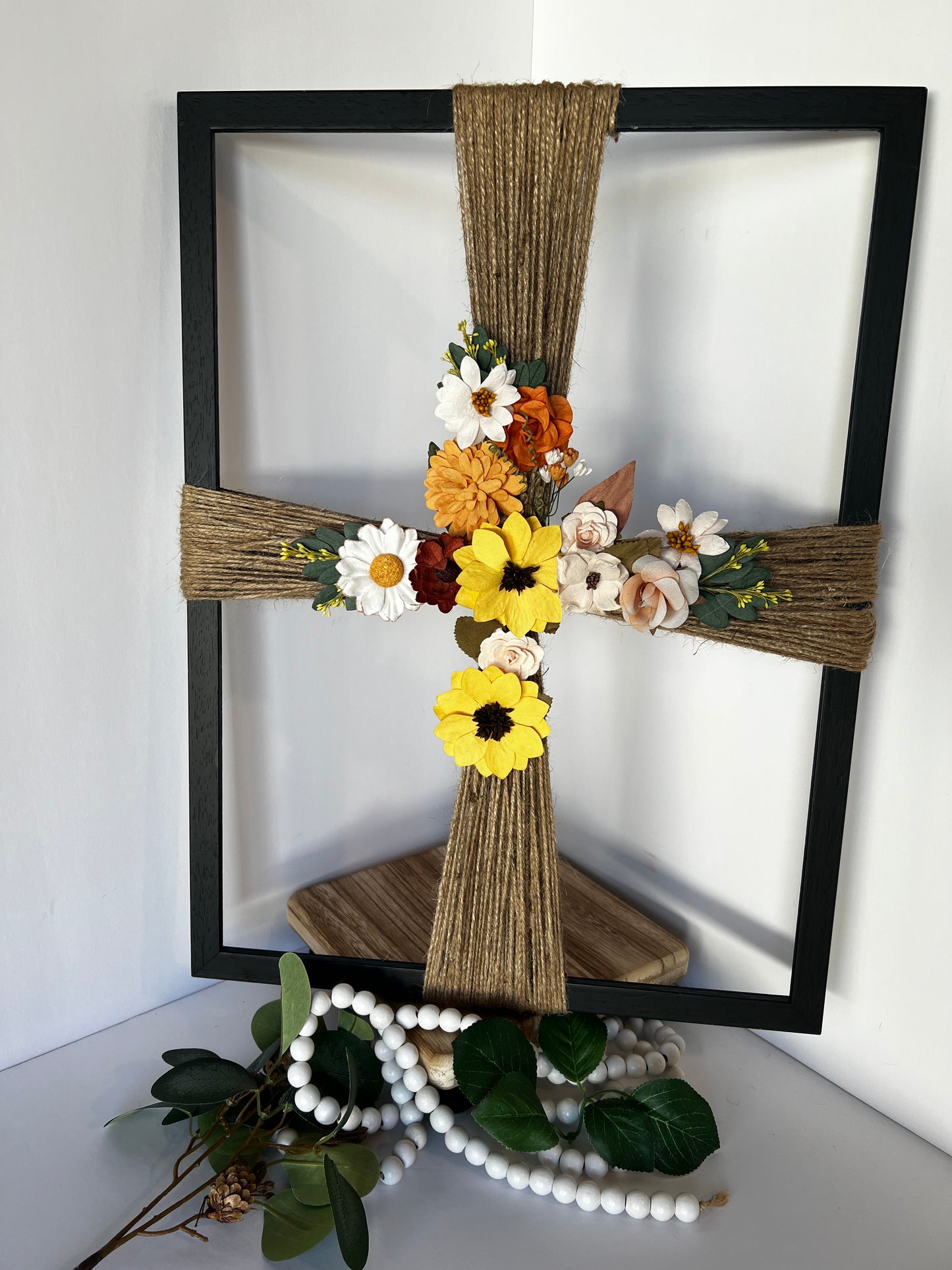 Rustic Wooden Cross Wall Decor