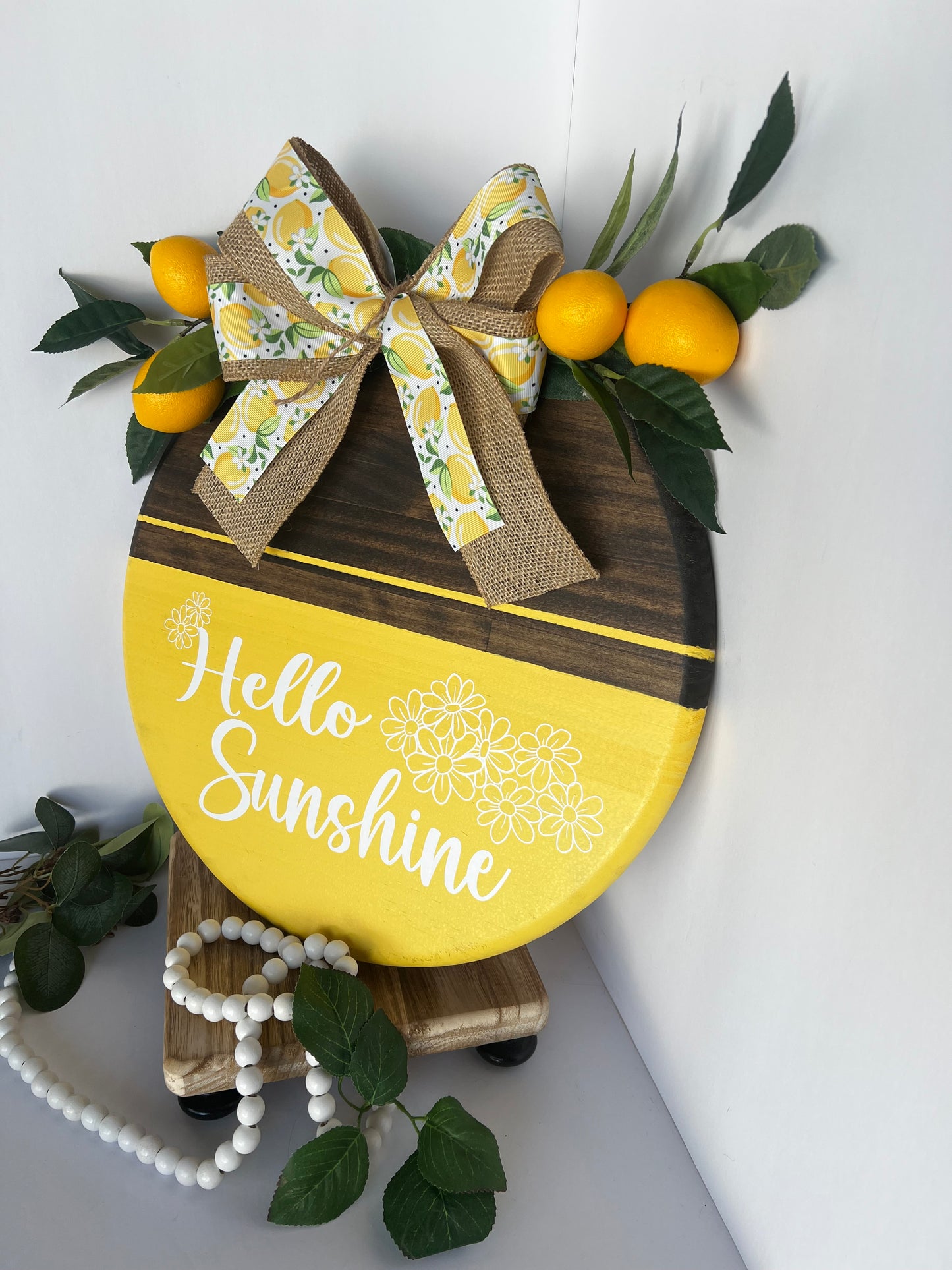 “Hello Sunshine” Lemon Door Hanger
