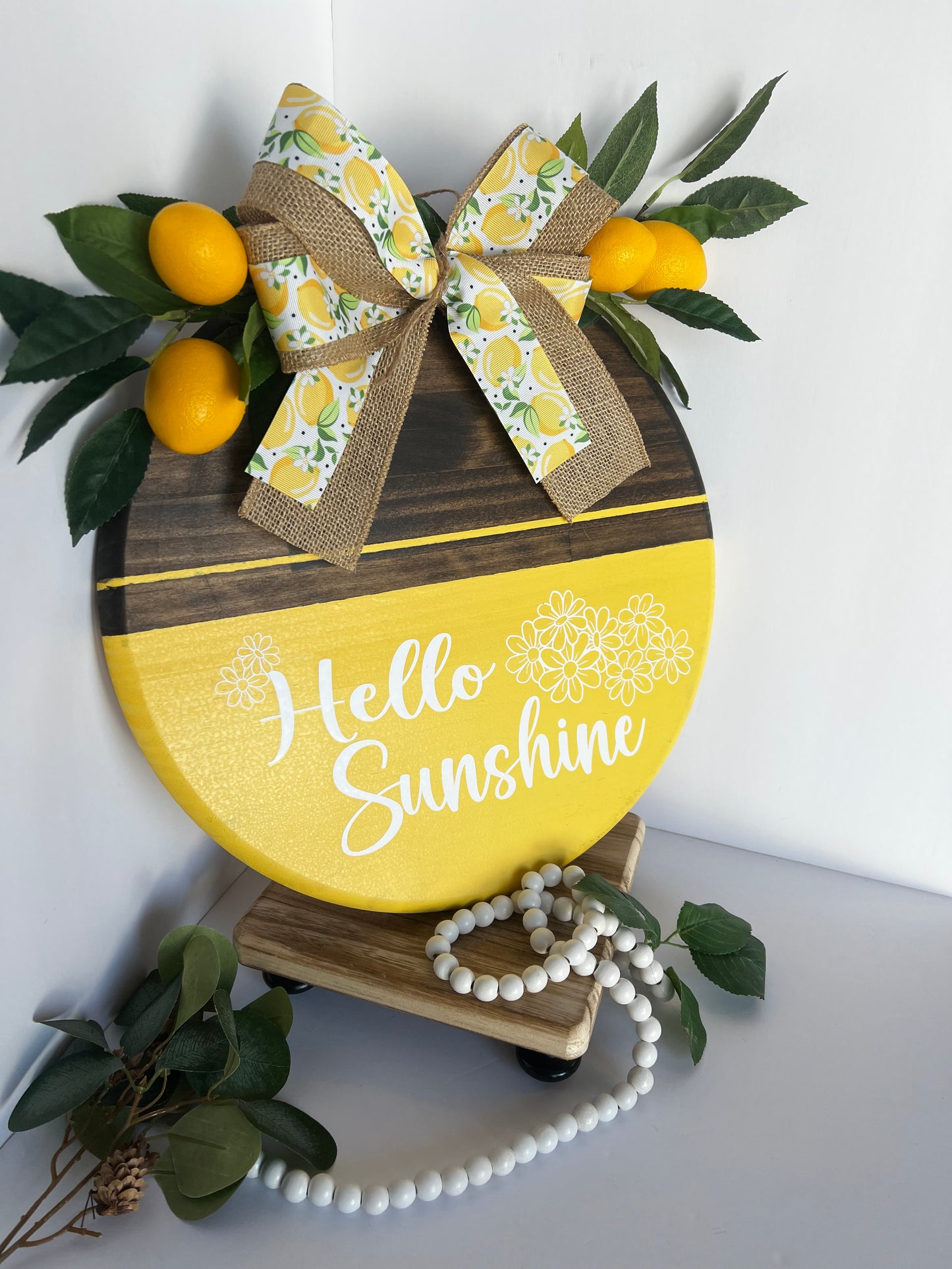 “Hello Sunshine” Lemon Door Hanger
