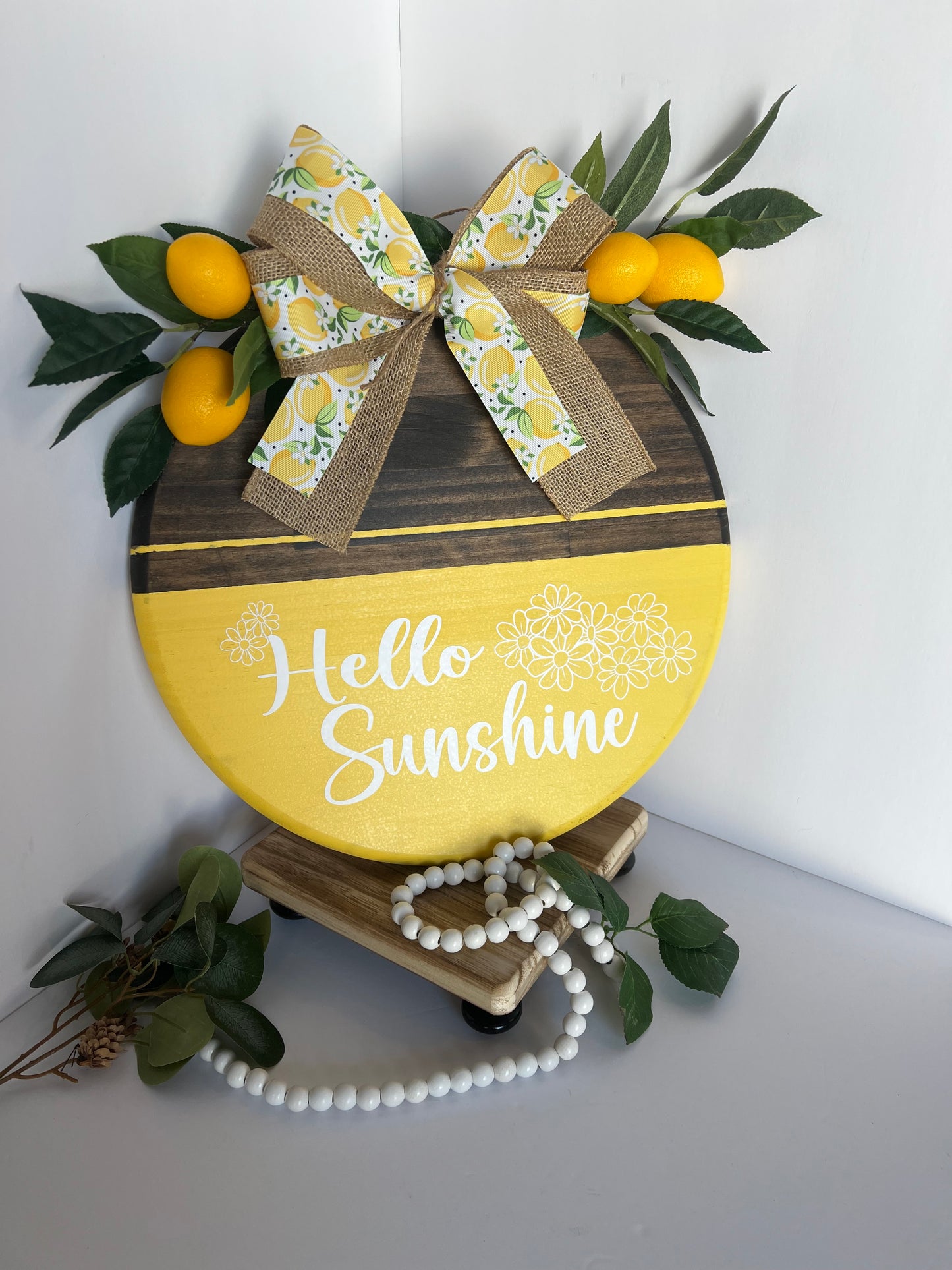“Hello Sunshine” Lemon Door Hanger