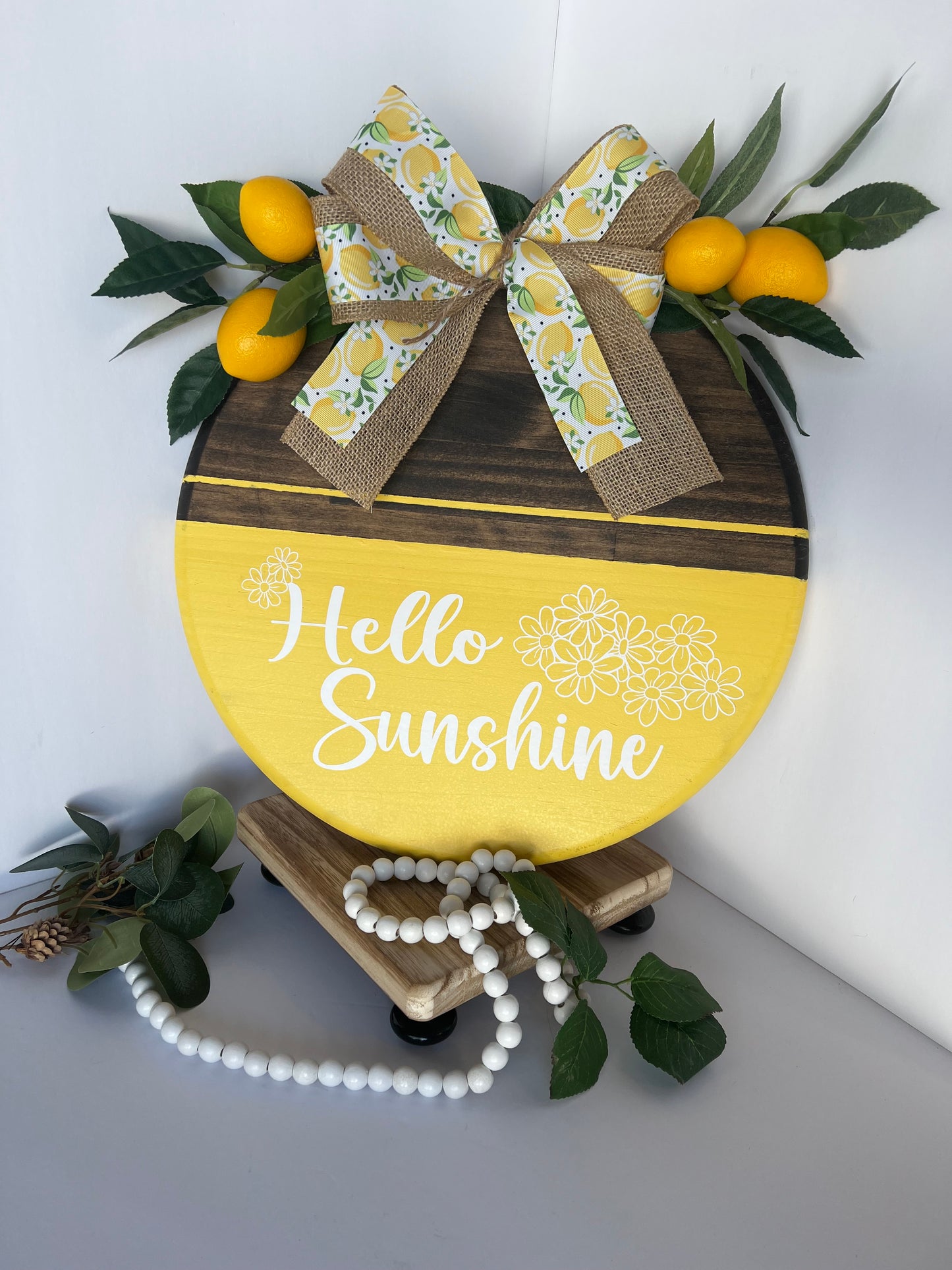 “Hello Sunshine” Lemon Door Hanger