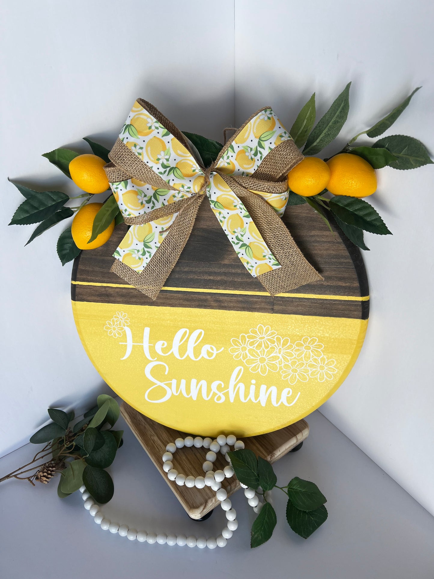 “Hello Sunshine” Lemon Door Hanger