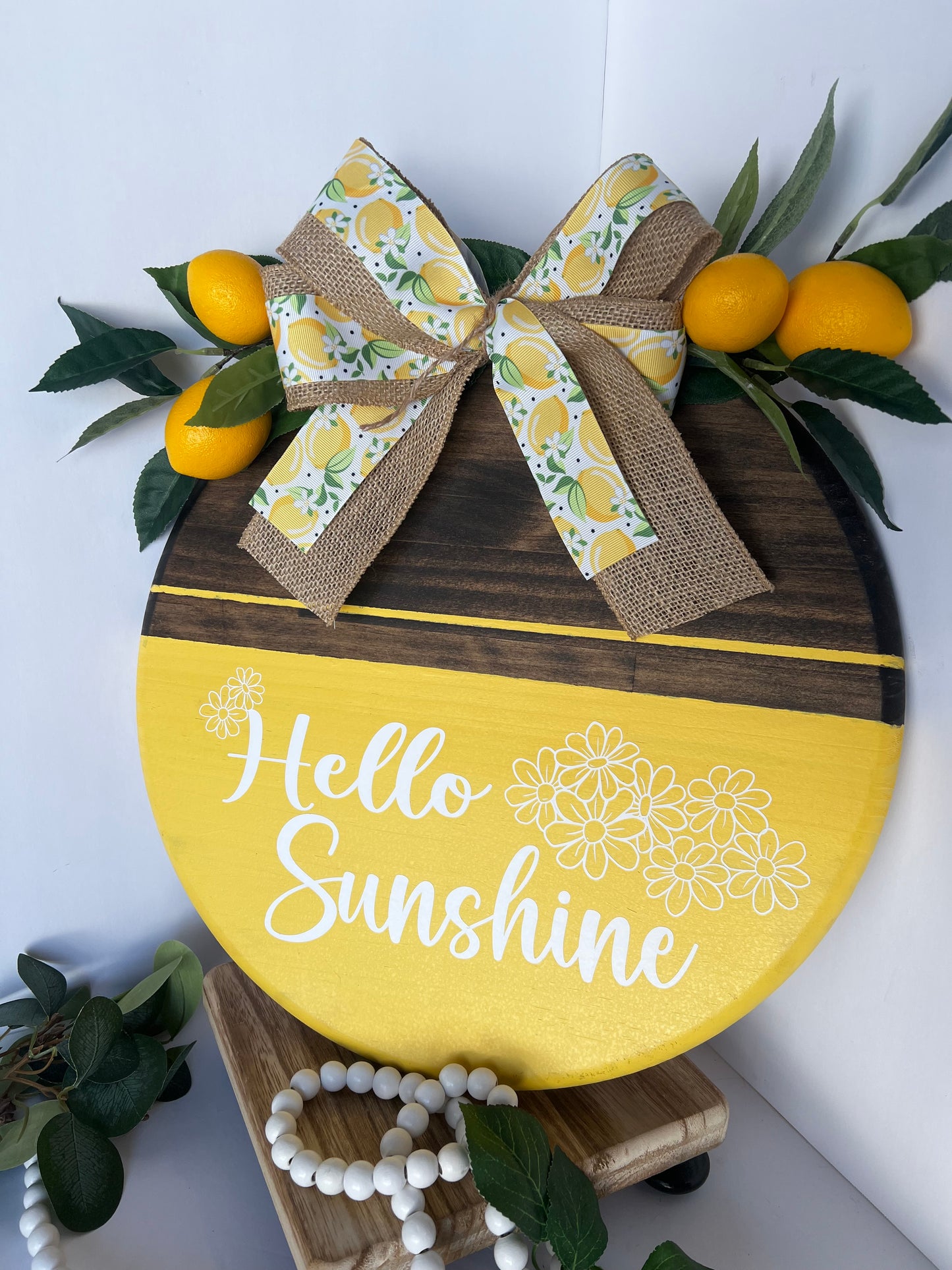 “Hello Sunshine” Lemon Door Hanger