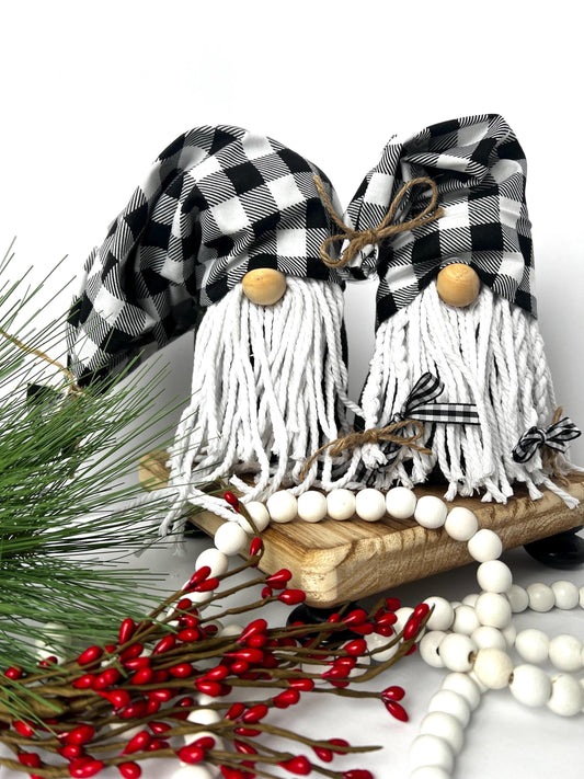Buffalo Plaid Holiday Gnomes (Set of 2)